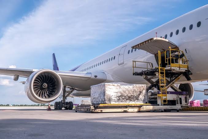 Air freight cargo plane